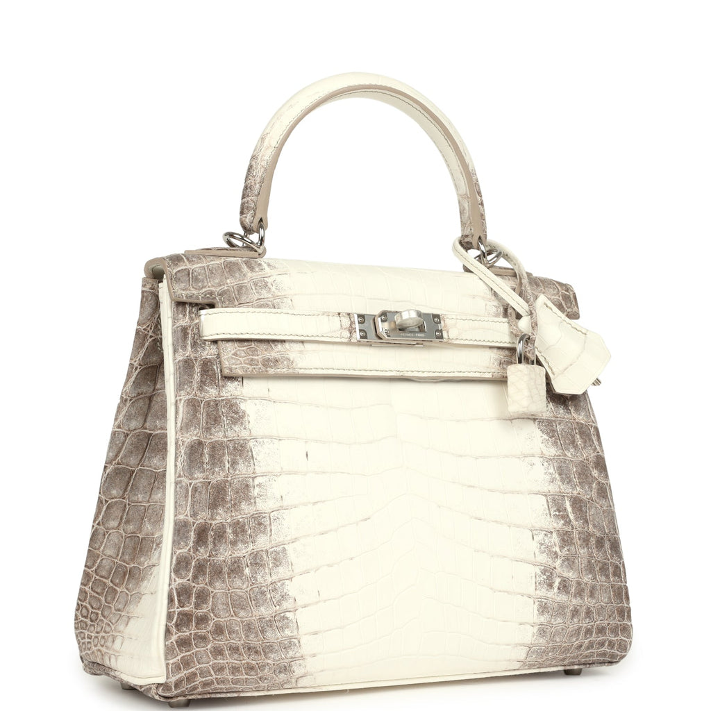 Hermes Kelly Retourne 25 Himalaya Niloticus Crocodile Palladium Hardware - Image 3
