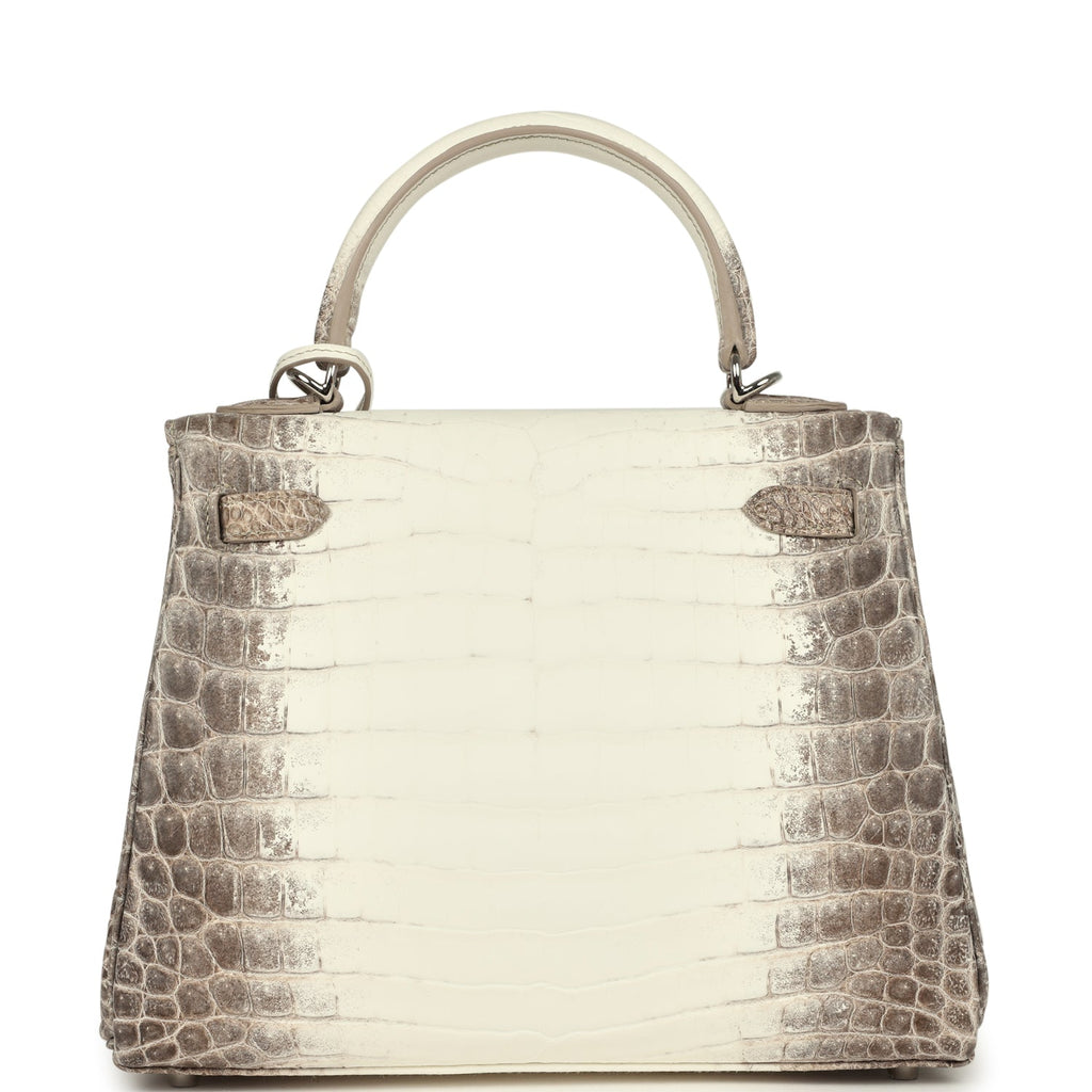Hermes Kelly Retourne 25 Himalaya Niloticus Crocodile Palladium Hardware - Image 5