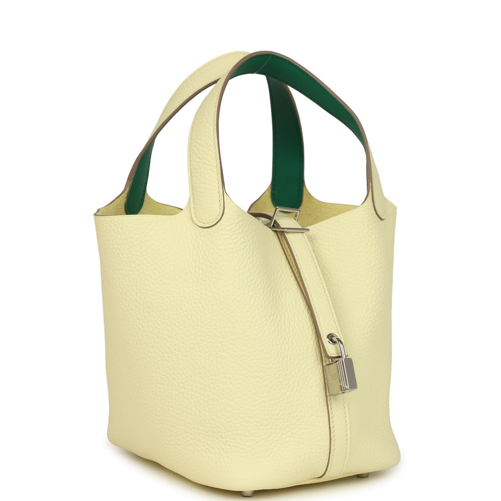 Hermes Picotin Lock Eclat 18 Jaune Milton Clemence and Vert Vertigo Swift Palladium Hardware - Image 3