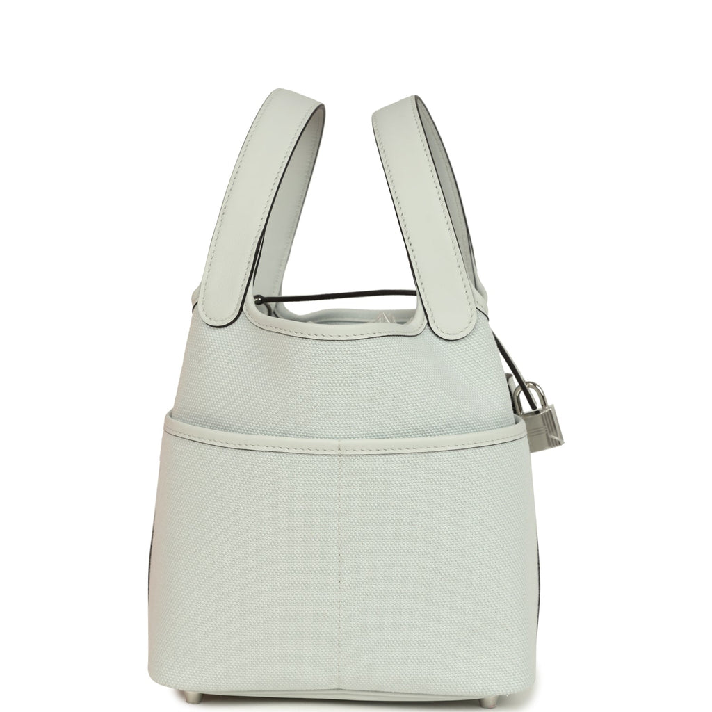 Hermes Picotin Cargo 18 Gris Platine Toile Canvas and Swift Palladium Hardware - Image 4