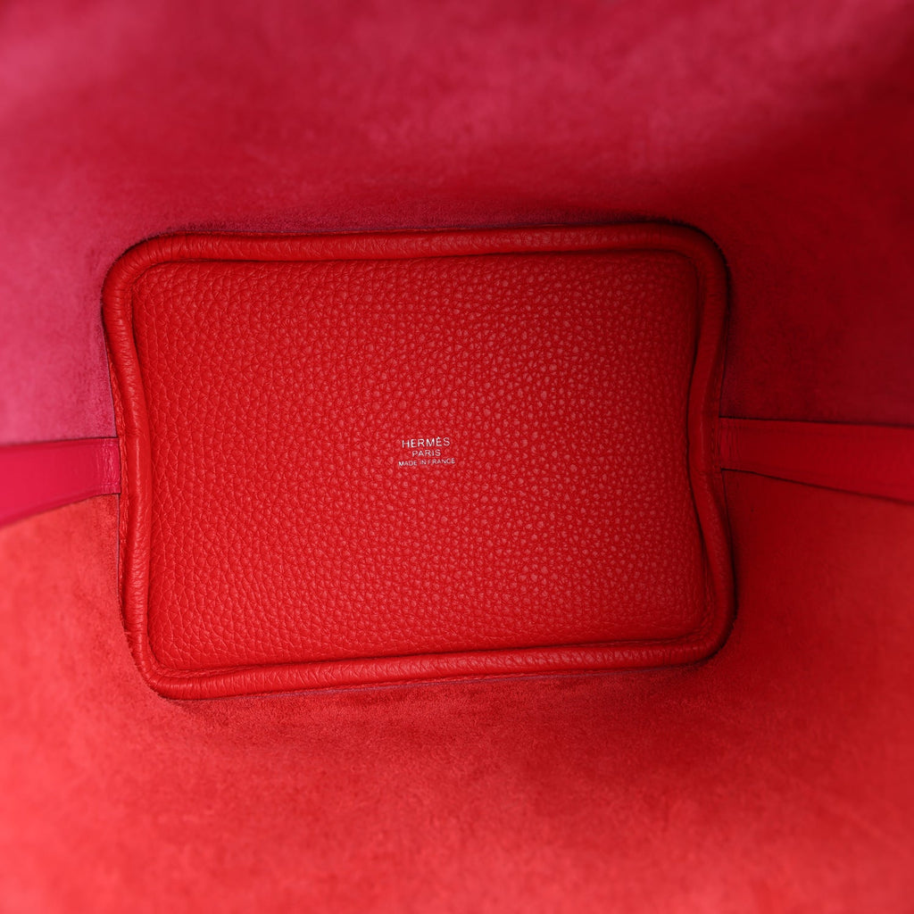 Hermes Picotin Lock 18 Casaque Rose Extreme and Rose Mexico Palladium Hardware - Image 8