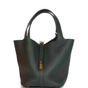 Hermes Picotin Lock 22 Vert Mangrove Clemence Gold Hardware