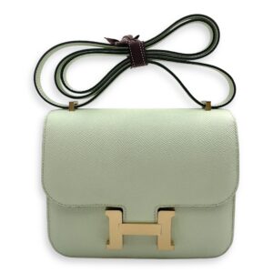 Constance Mirror 18 Vert Fizz in Epsom, Permabrass hardware