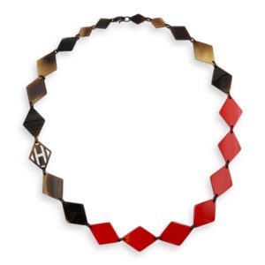 Horn & Lacquer Necklace Red