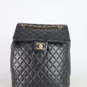 Chanel Black Urban Spirit Large Backpack Adjustable Strap Handbag