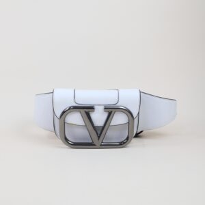 Valentino White Super V Logo Belt Bag