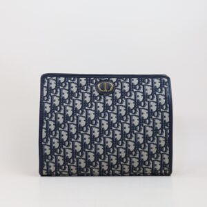 Christian Dior Blue Montaigne Oblique Pouch