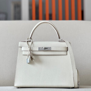 Kelly 28 Epsom Craie (10) Palladium Hardware