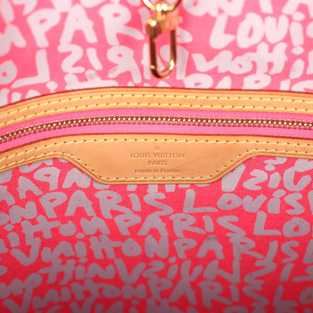 Pre-owned Louis Vuitton X Stephen Sprouse Neverfull GM Fuchsia Pink Monogram Graffiti Gold Hardware - Image 9