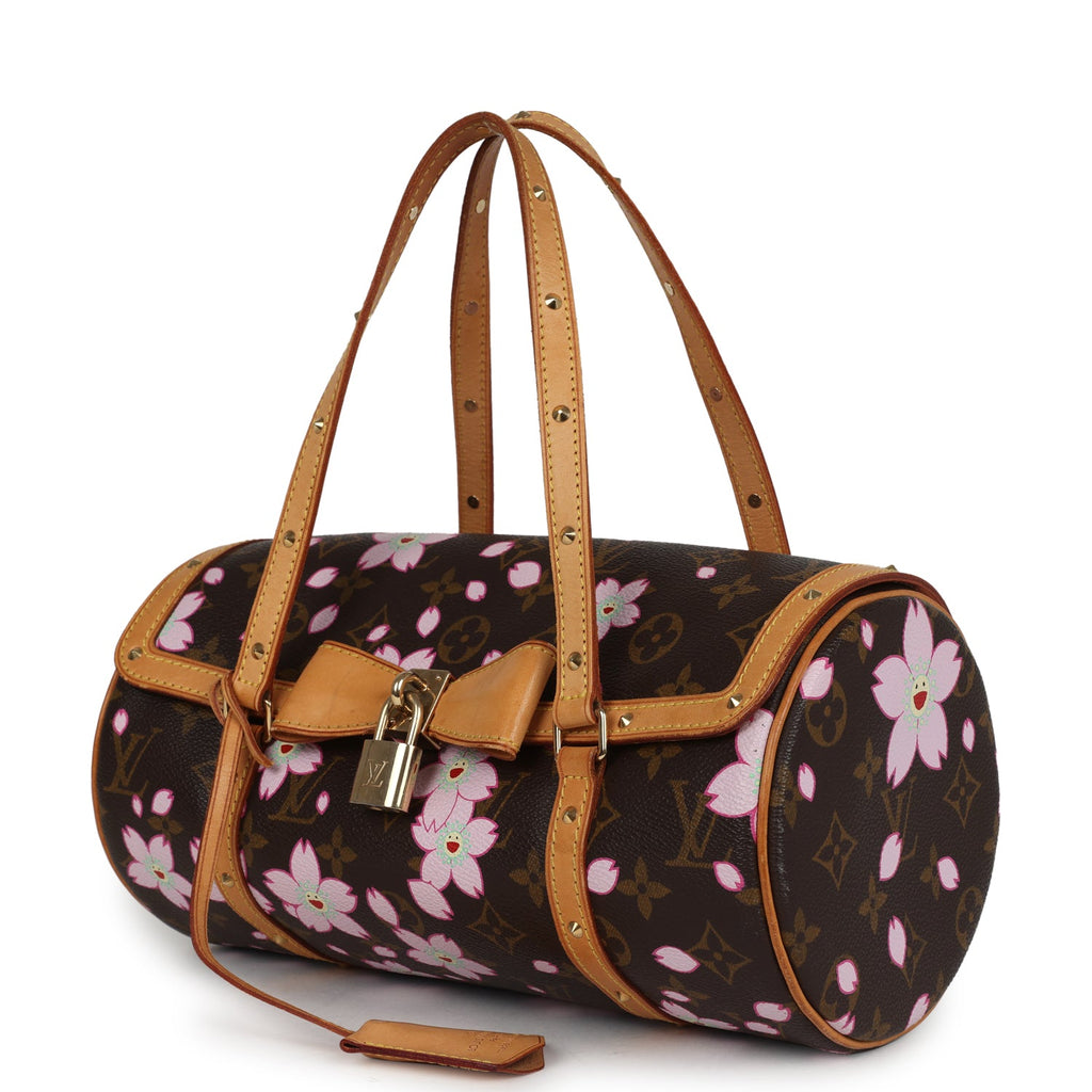 Vintage Louis Vuitton X Takashi Murakami Papillon Brown Monogram Cherry Blossom Gold Hardware - Image 6