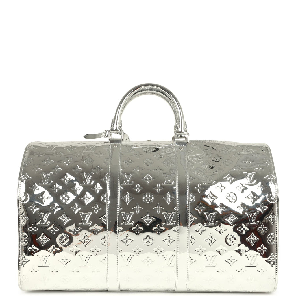 Louis Vuitton Keepall Bandouliere 50 Silver Monogram Miroir Silver Hardware - Image 5