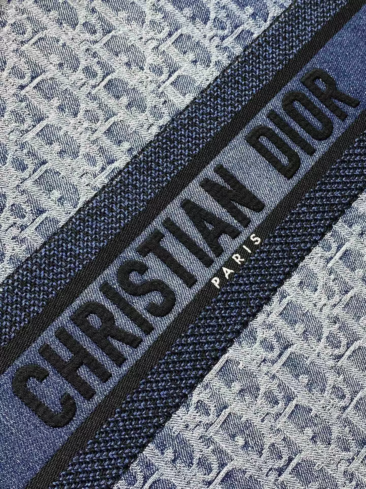 Large Dior Book Tote Blue Denim Dior Oblique - Repbags.ru - Image 4