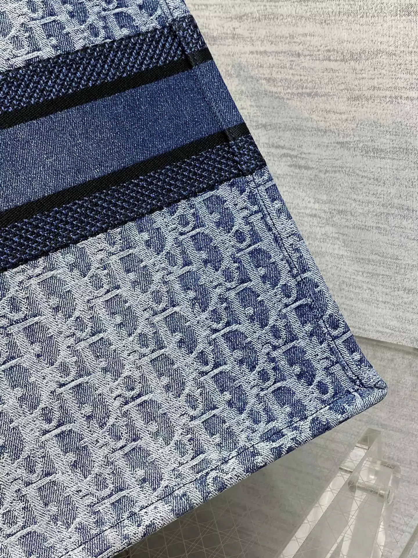 Large Dior Book Tote Blue Denim Dior Oblique - Repbags.ru - Image 8