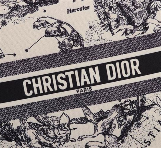 Large Dior Book Tote Latte Toile de Jouy Zodiac Embroidery - DB039 - Image 6