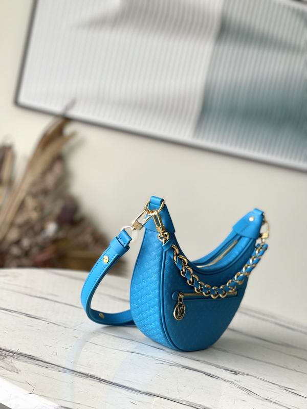 Louis Vuitton Loop Baguette Blue Calfskin - Image 5