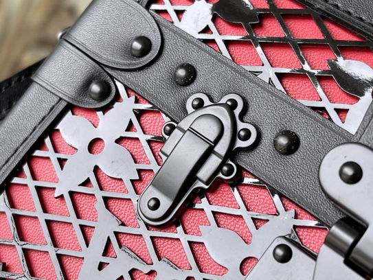 Louis Vuitton Petite Malle Black Red - Image 9