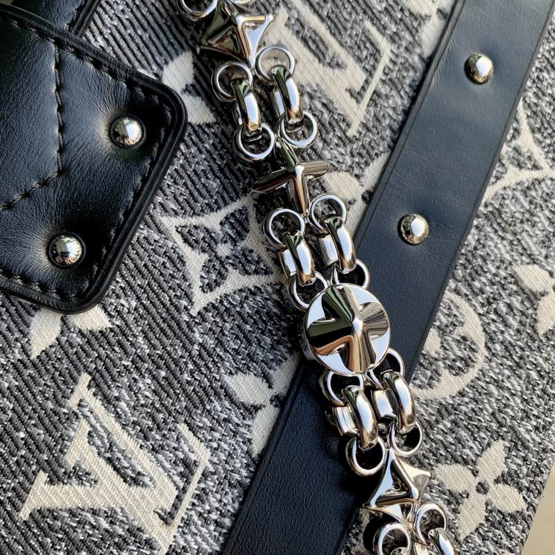 Louis Vuitton Petite Malle Gray Denim - Image 11