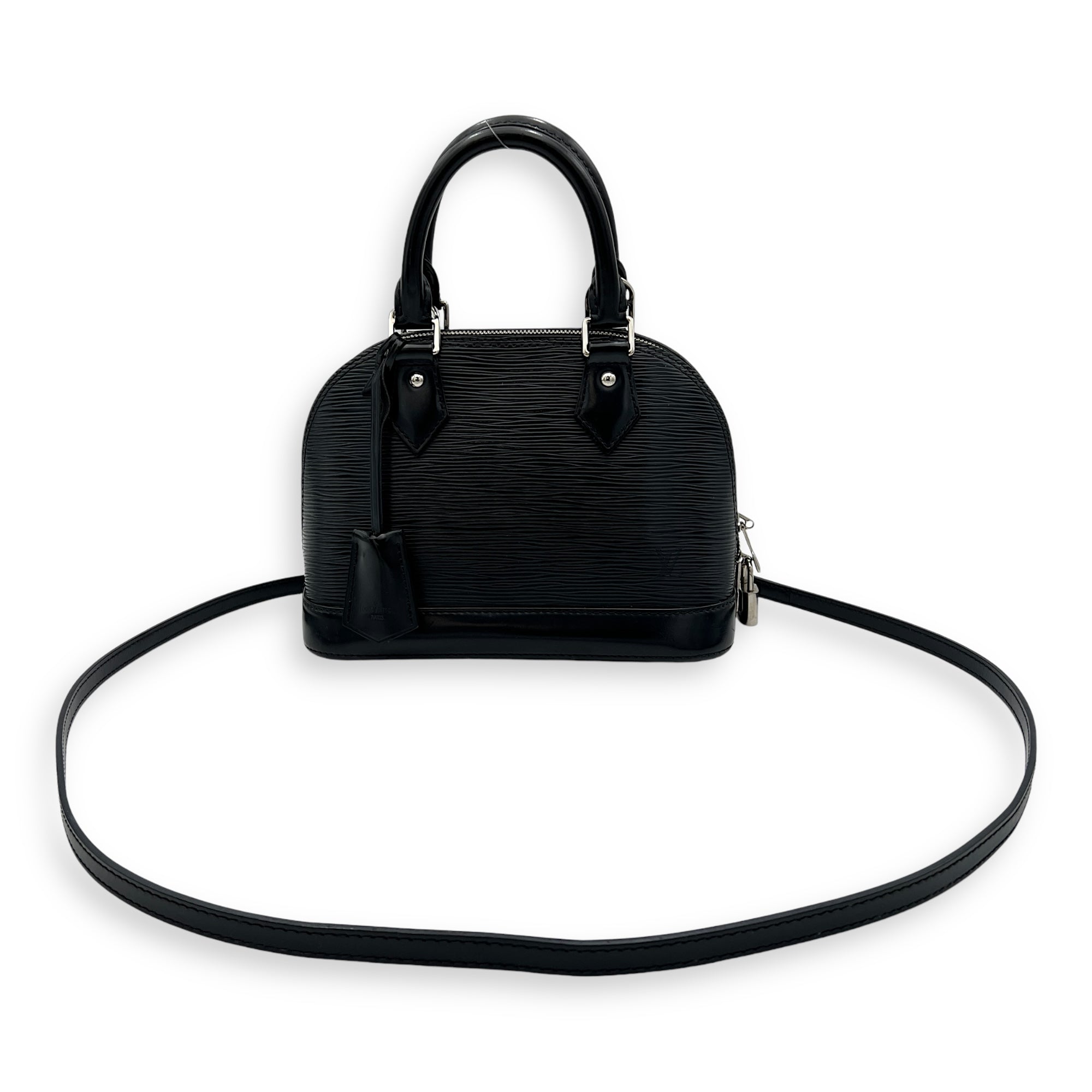 Alma Top Handle Bag BB Black in Epi Leather, Silver hardware - Image 13