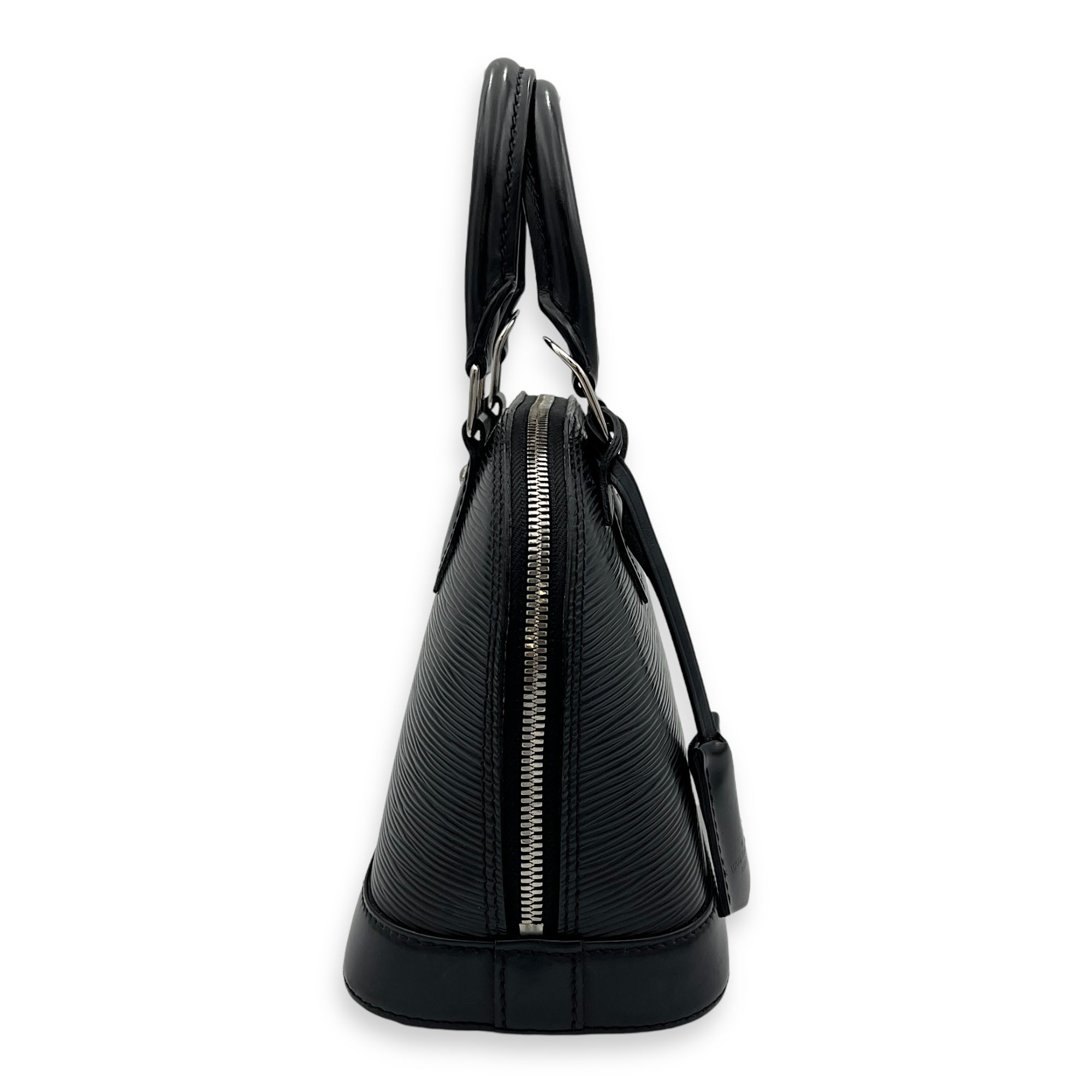 Alma Top Handle Bag BB Black in Epi Leather, Silver hardware - Image 3