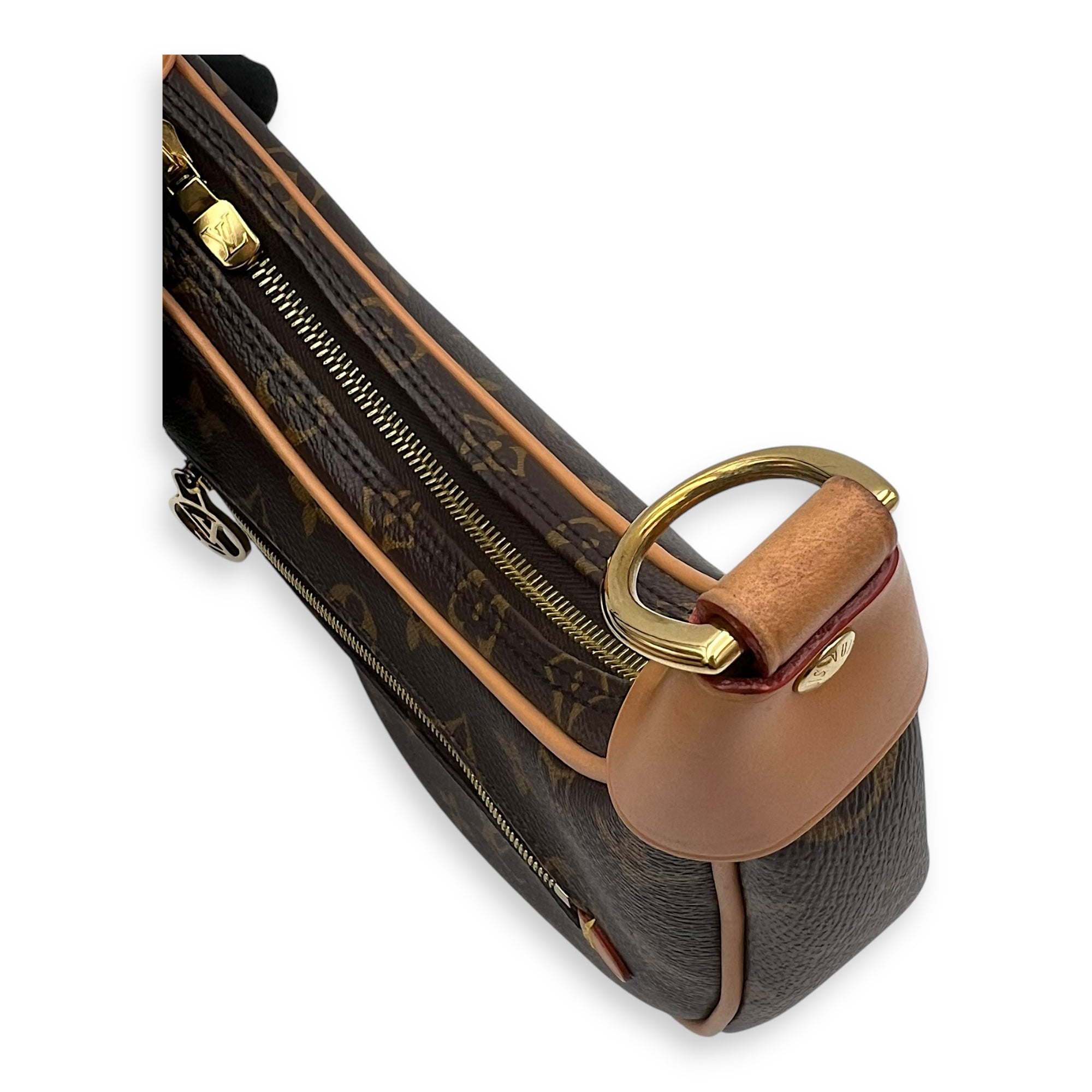 Loop Shoulder Bag Brown in Monogram Coated Canvas, Gold hardware - Image 11