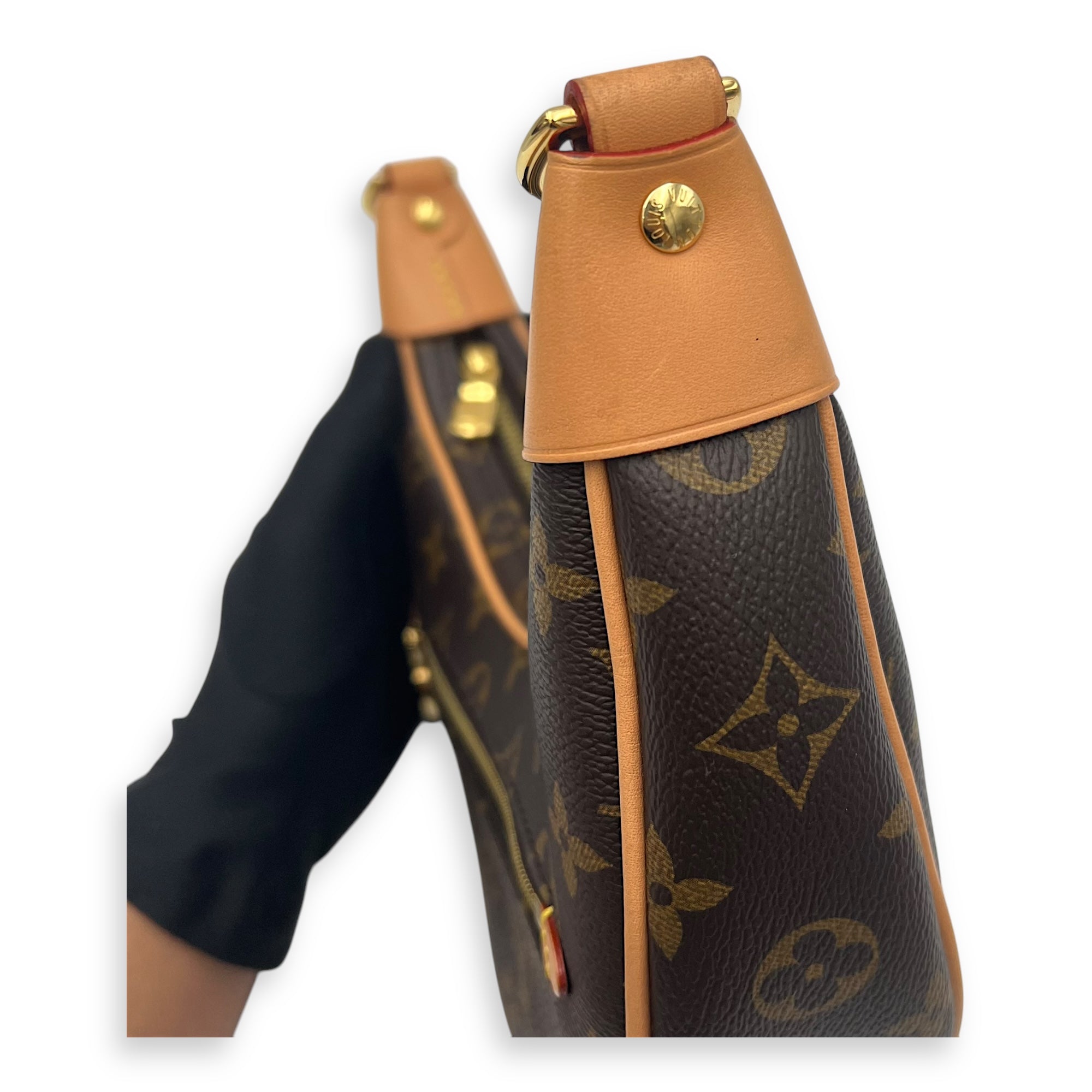 Loop Shoulder Bag Brown in Monogram Coated Canvas, Gold hardware - Image 10