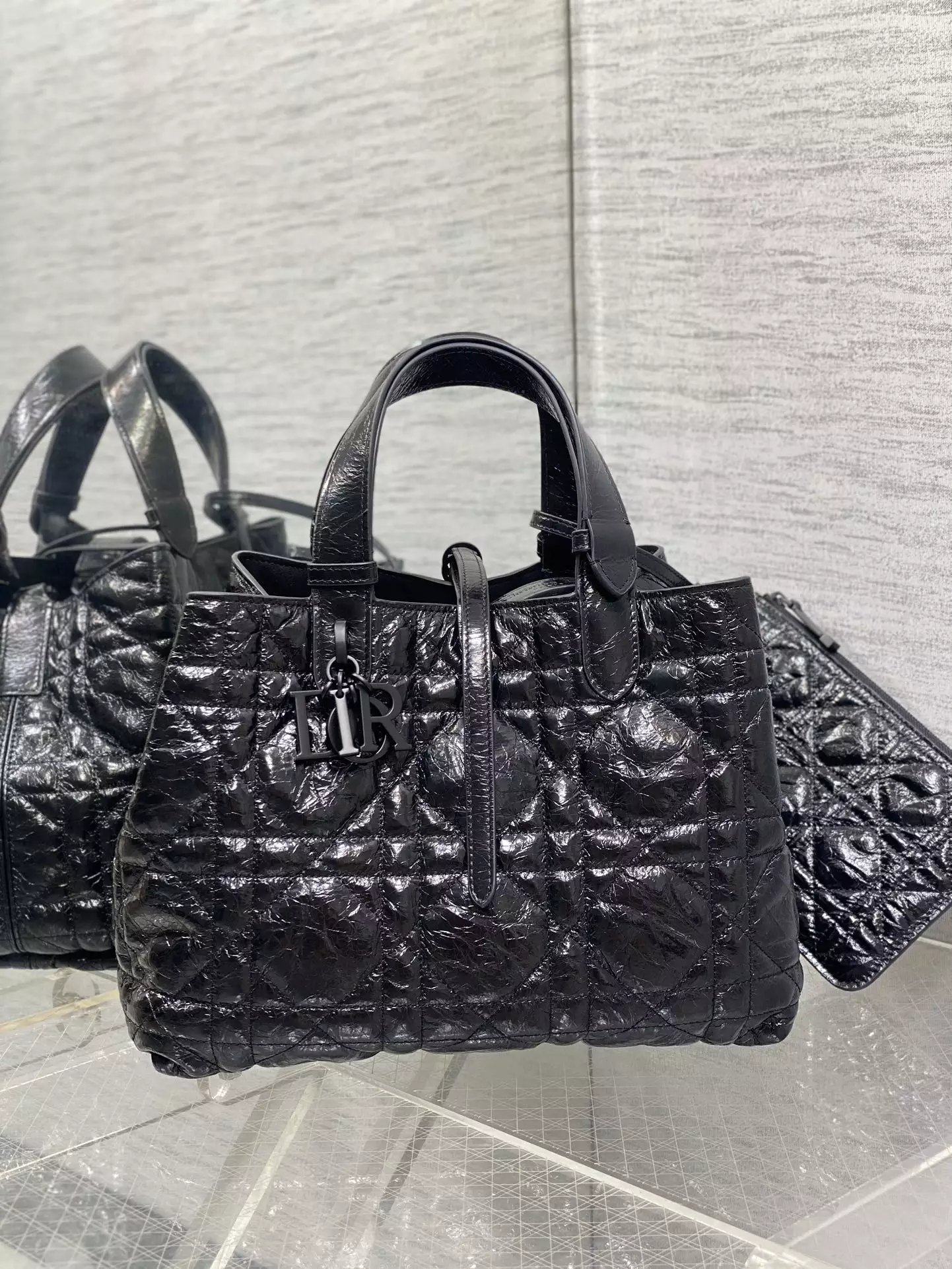 Dior Toujours Bag Black Macrocannage Crinkled - Repbags.ru - Image 3