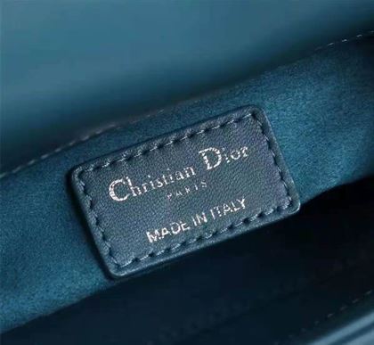 Micro Lady Dior bag Cloud Blue Cannage Lambskin - DB030 - Image 9