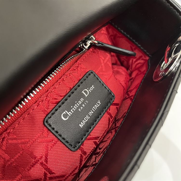 Mini Lady Dior Bag Black Lambskin - Image 10