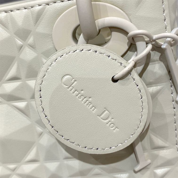 Mini Lady Dior Bag Latte Cannage Calfskin - Image 6