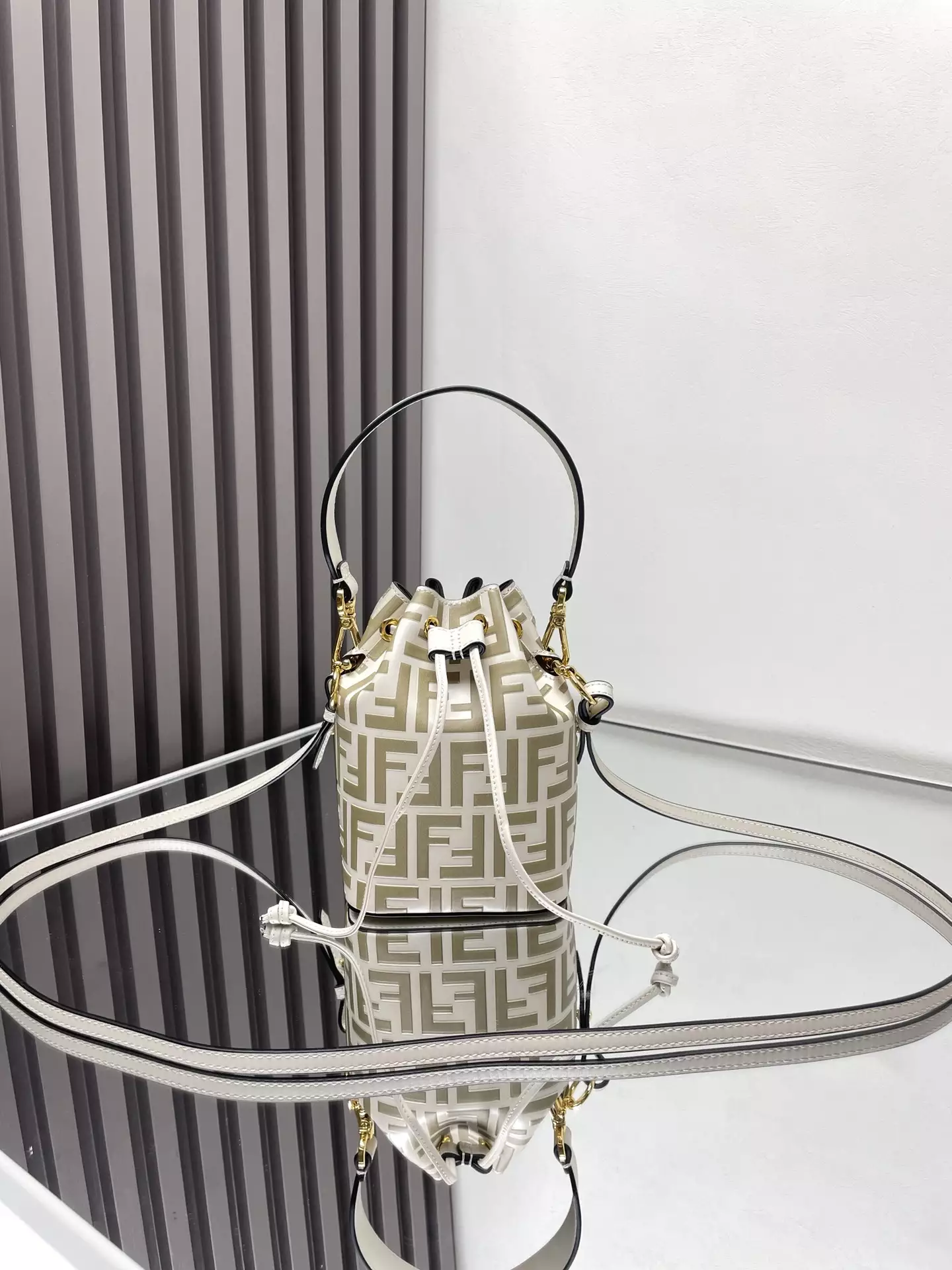 Mon Tresor Leather Mini Bag with FF Embroidery - Repbags.ru - Image 3