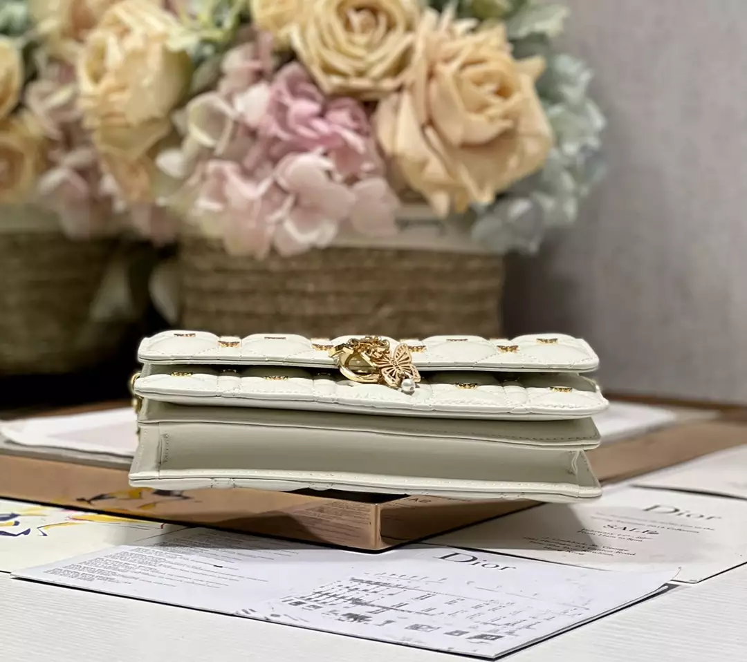 My Dior Mini Bag White Cannage Lambskin - Repbags.ru - Image 6