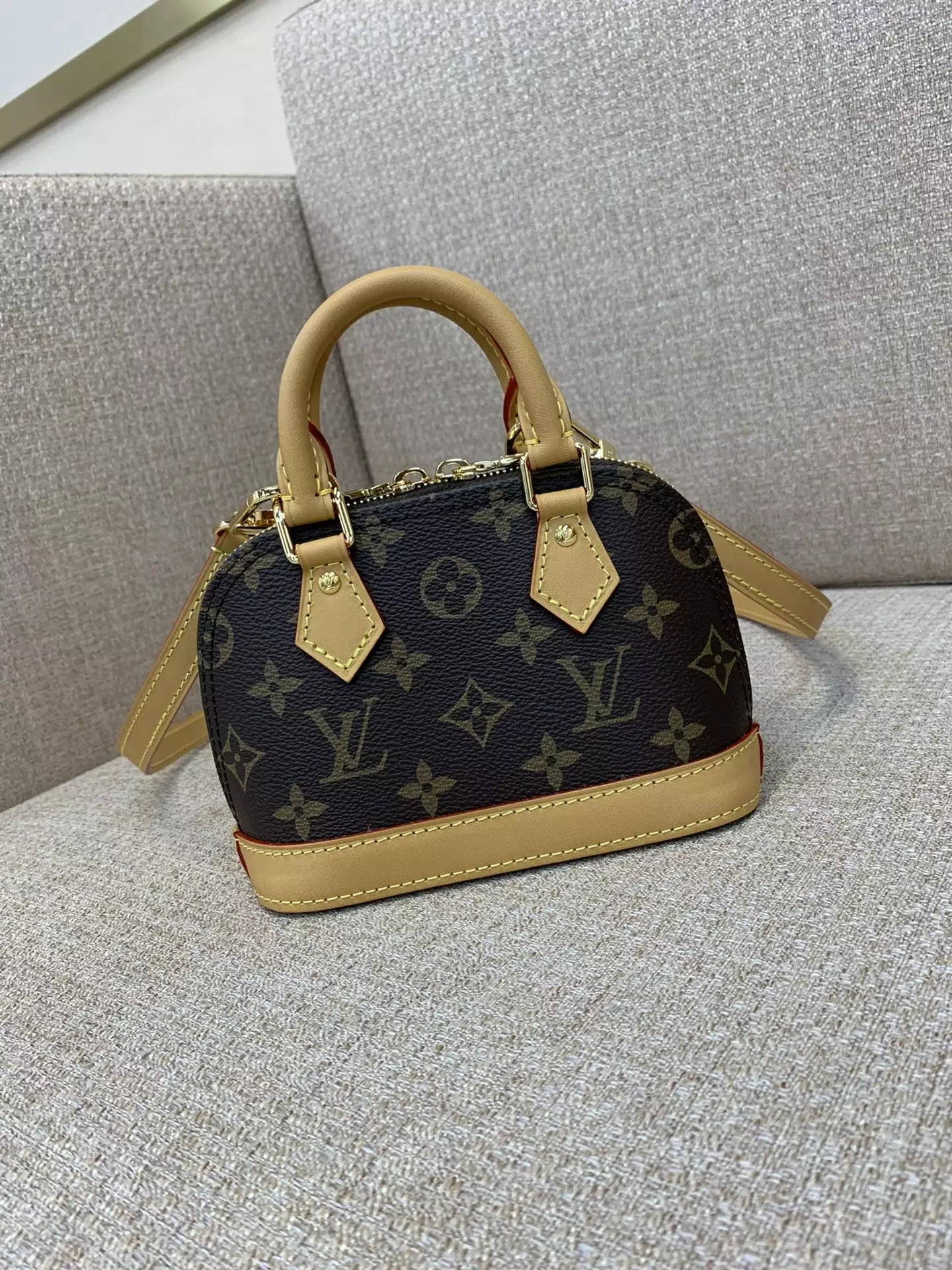 Nano Alma Monogram Canvas Natural Leather Trim - Repbags.ru - Image 4