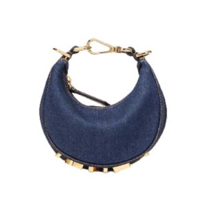 Nano Fendigraphy Hobo bag Blue denim charm - FB019