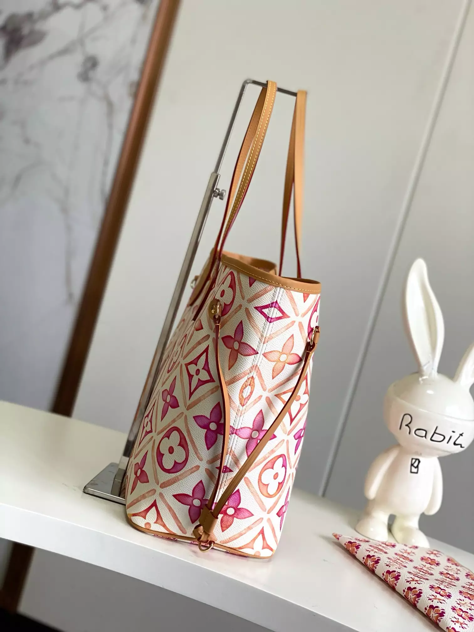 Neverfull MM Coral Monogram Tiles Canvas - Repbags.ru - Image 5