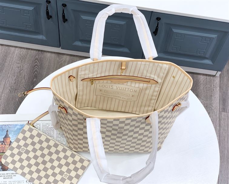 Neverfull MM Tote bag Damier Azur canvas - LB061 - Image 8