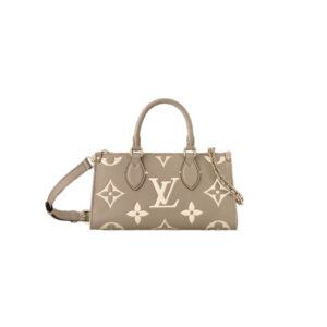 OnTheGo East West Bicolor Monogram Empreinte Dove Gray/Cream Leather - Repbags.ru