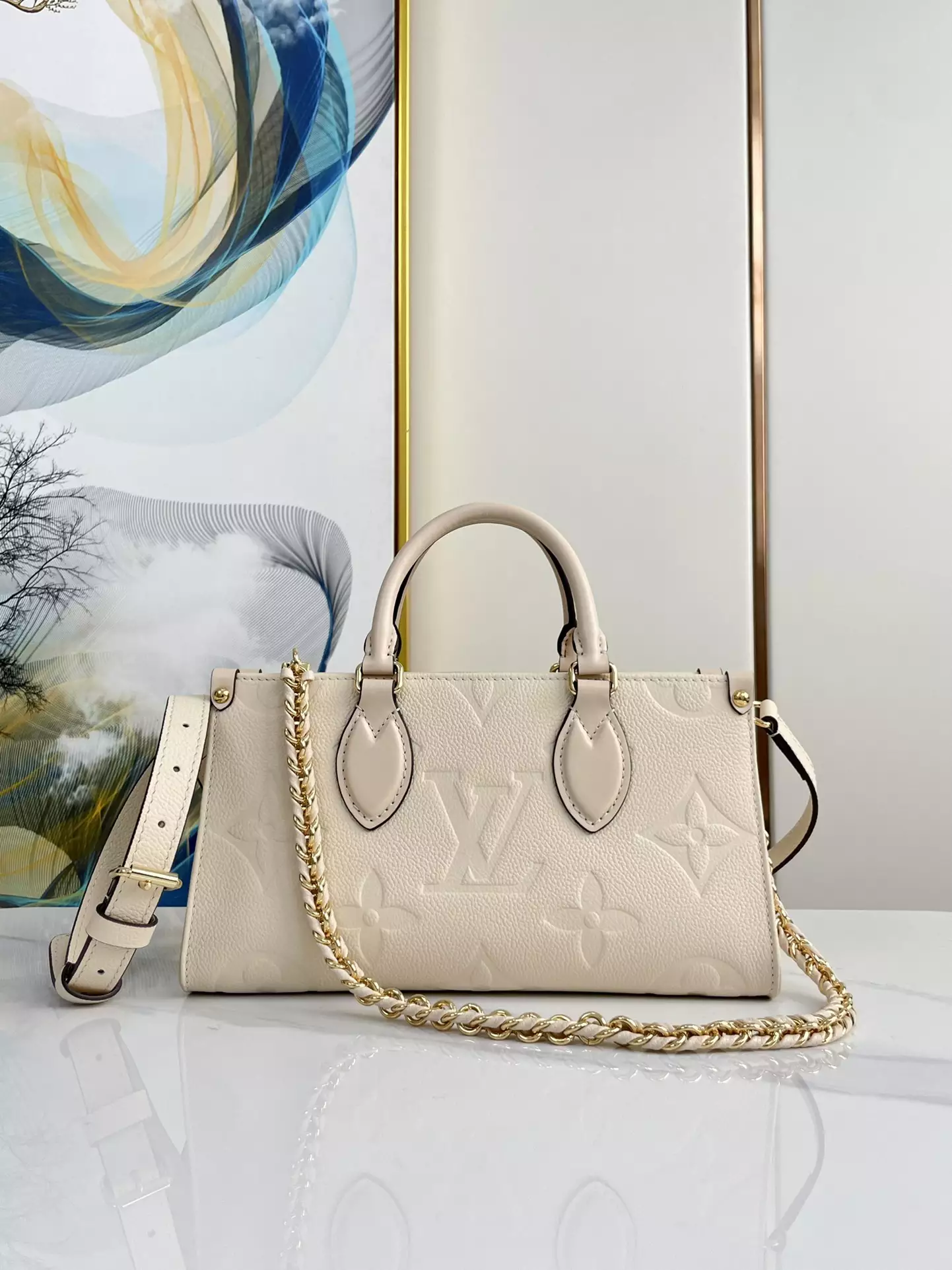 OnTheGo East West Monogram Empreinte Creme Leather - Repbags.ru - Image 3