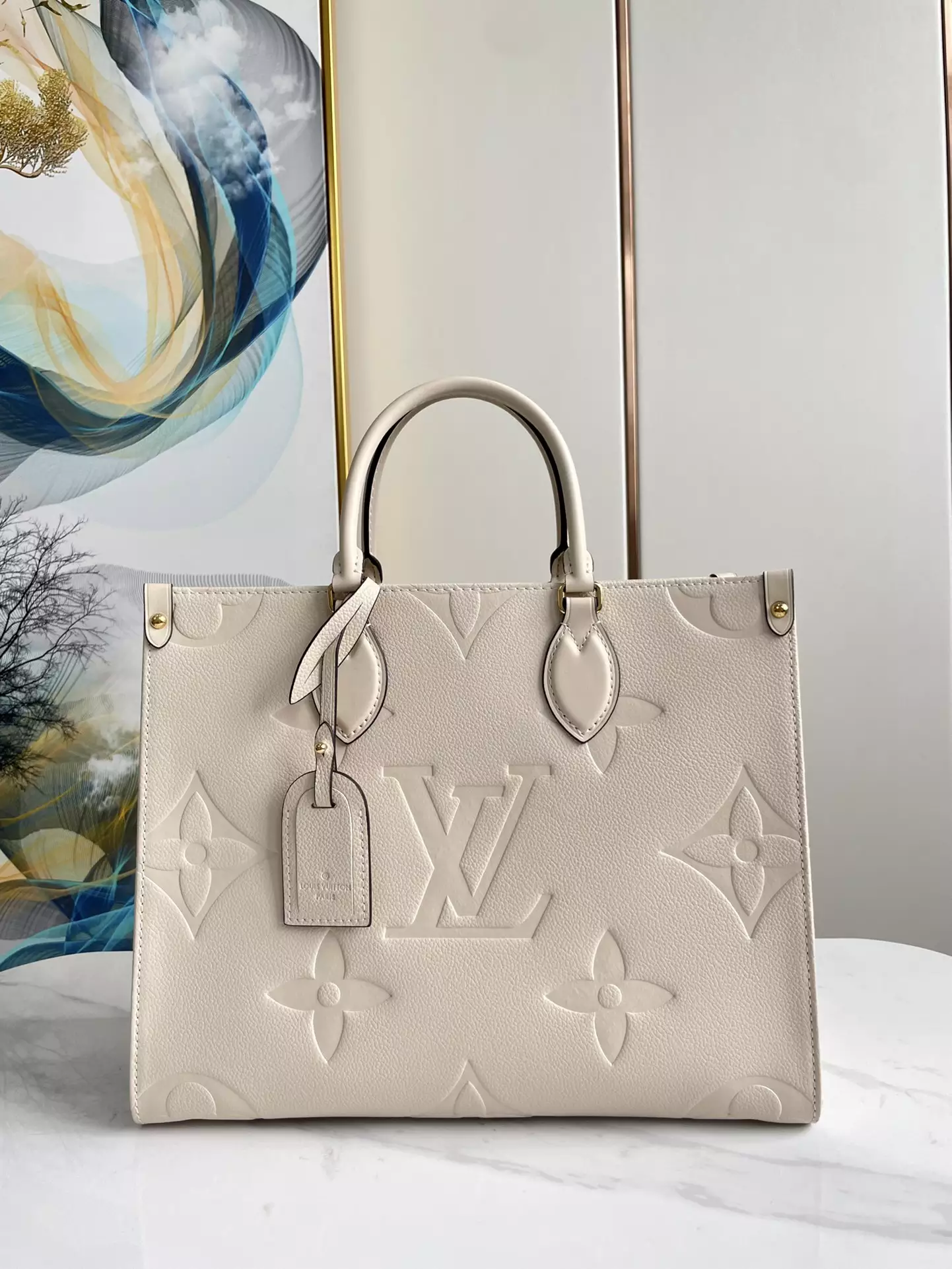 OnTheGo MM Monogram Empreinte Cream Leather - Repbags.ru - Image 3