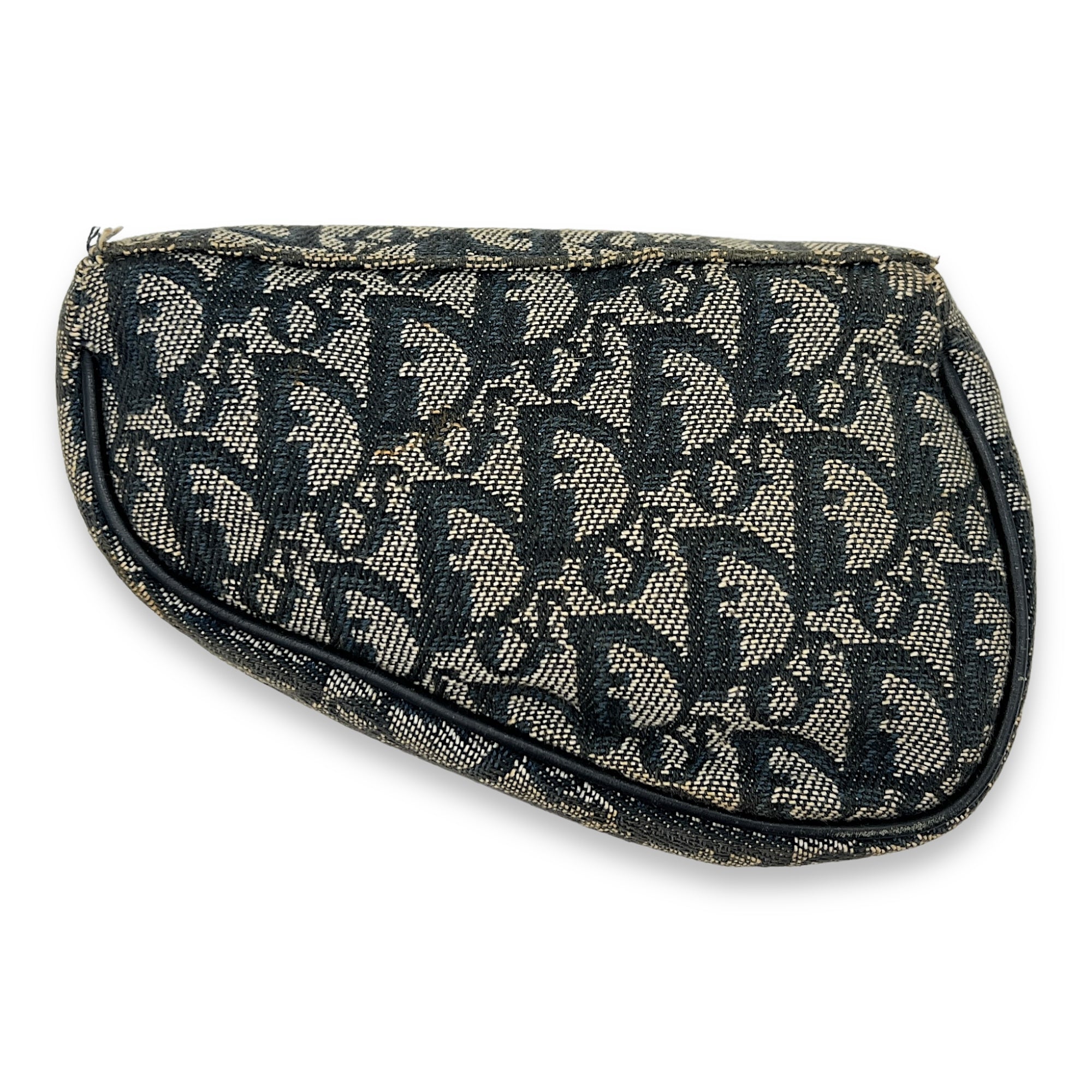 Saddle Pouch Blue in Jacquard, Gold hardware - Image 3