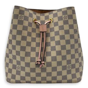 NeoNoe MM Azur Bucket Bag in Coated Canvas, Gold hardware