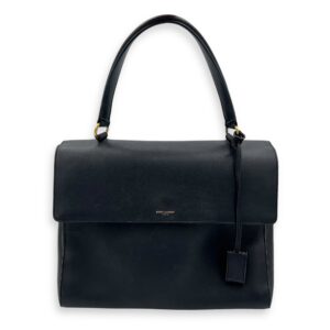 Moujik Top Handle Bag Blue in Calfskin, Gold hardware