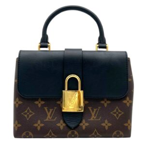 Locky BB Black Top Handle Bag in Monogram Coated Canvas, Gold hardware
