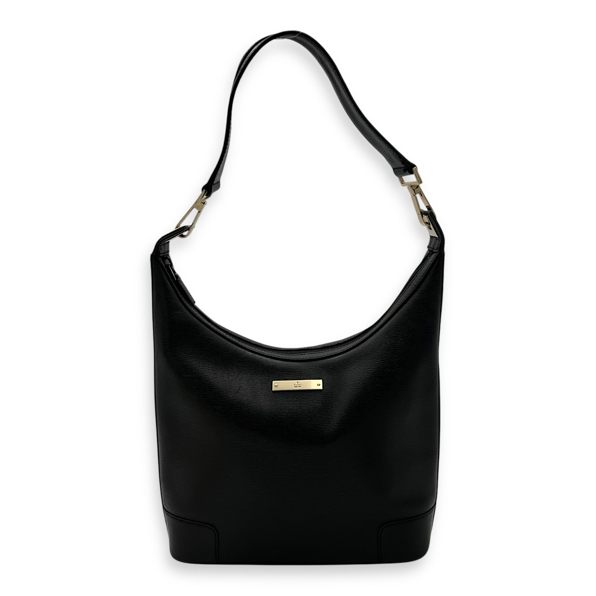Vintage Shoulder Bag Black in Calfskin, Gold hardware