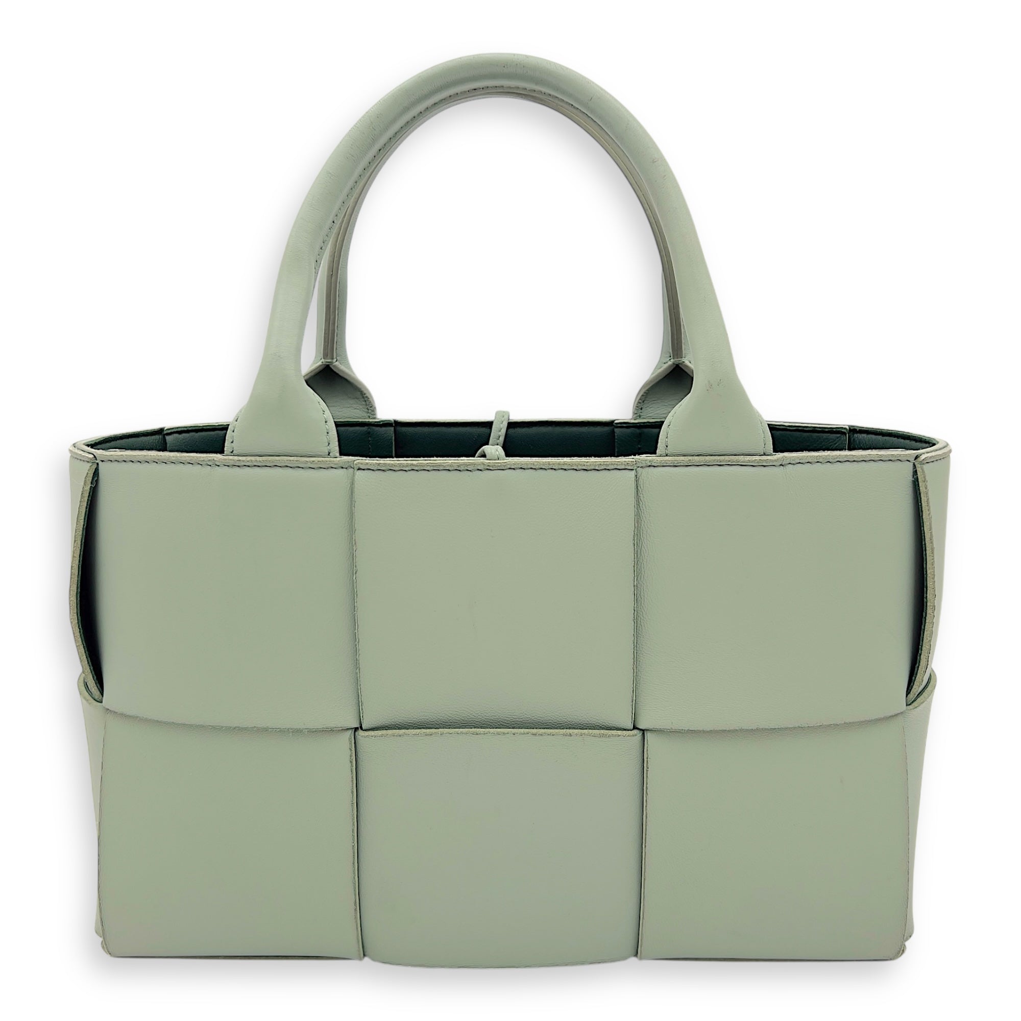 Arco Top Handle Bag Green in Lambskin
