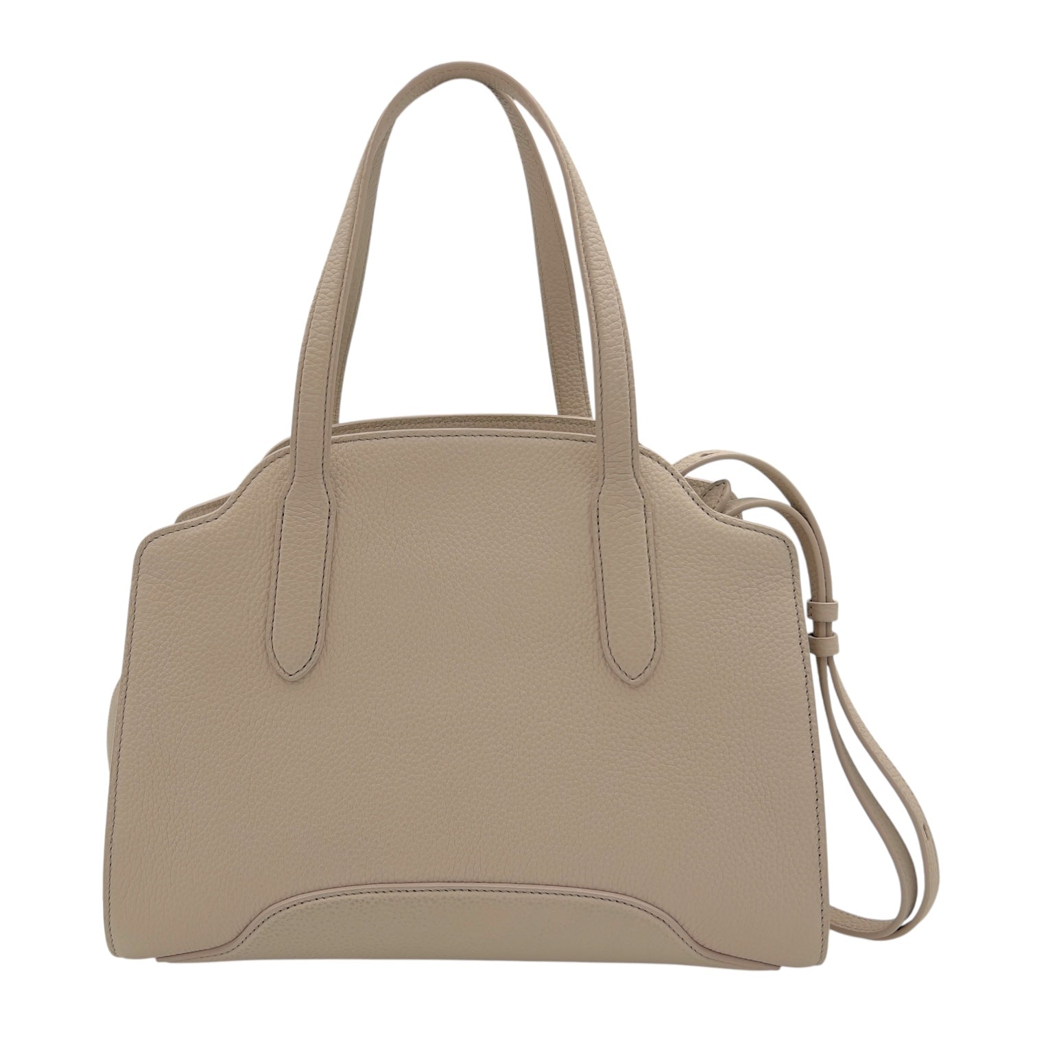 Sesia Top Handle Bag Ecru white in Calfskin, Silver hardware