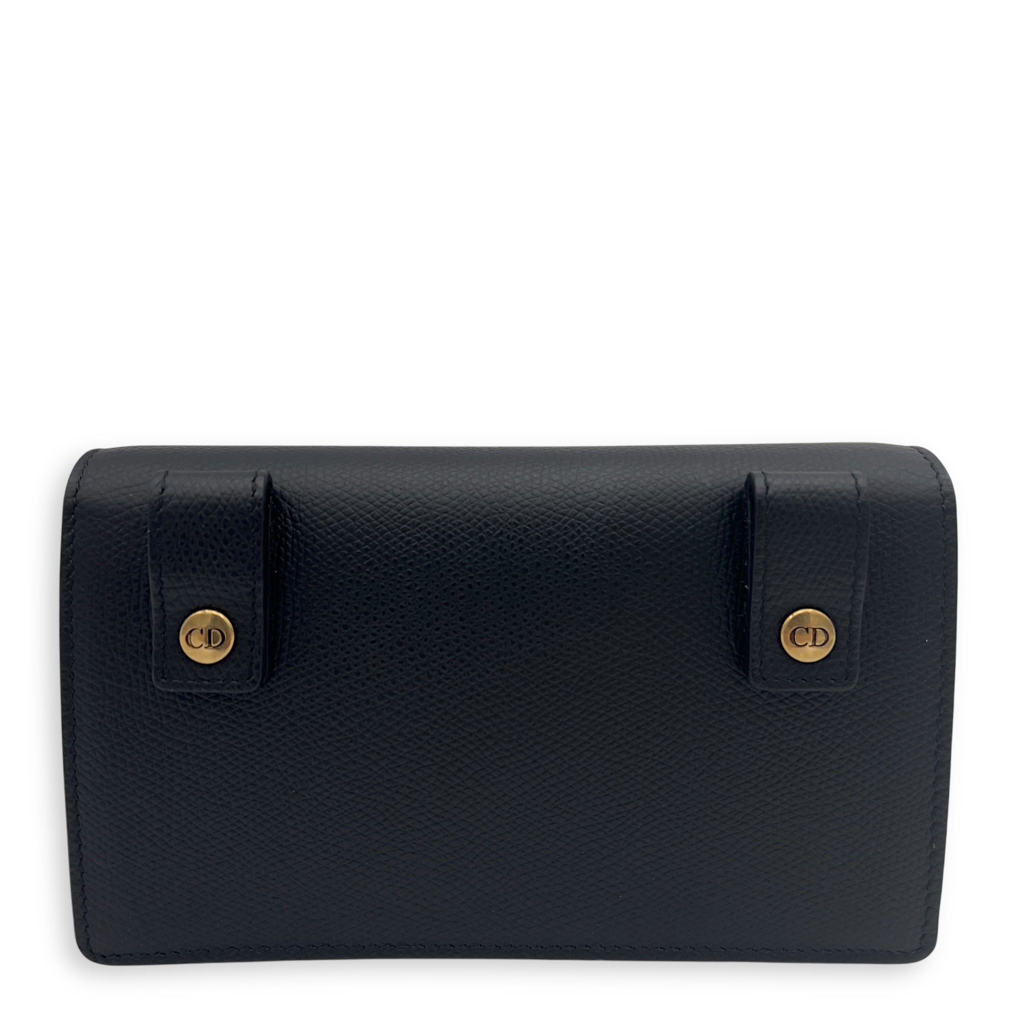Saddle Belt Bag Black in Calfskin, Gold hardware - Image 3