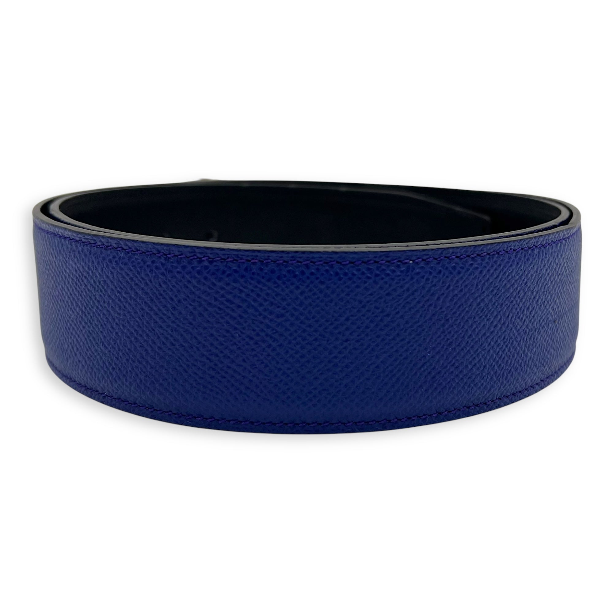 H 90cm Black and Blue Belt in Epsom, Brushed Palladium hardware - Image 3