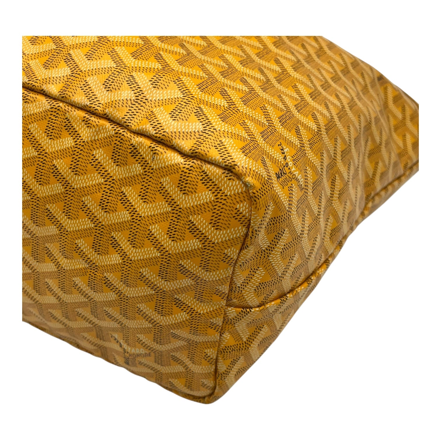 Saint Louis PM Yellow Tote Bag in Coated Canvas, Silver hardware - Image 9