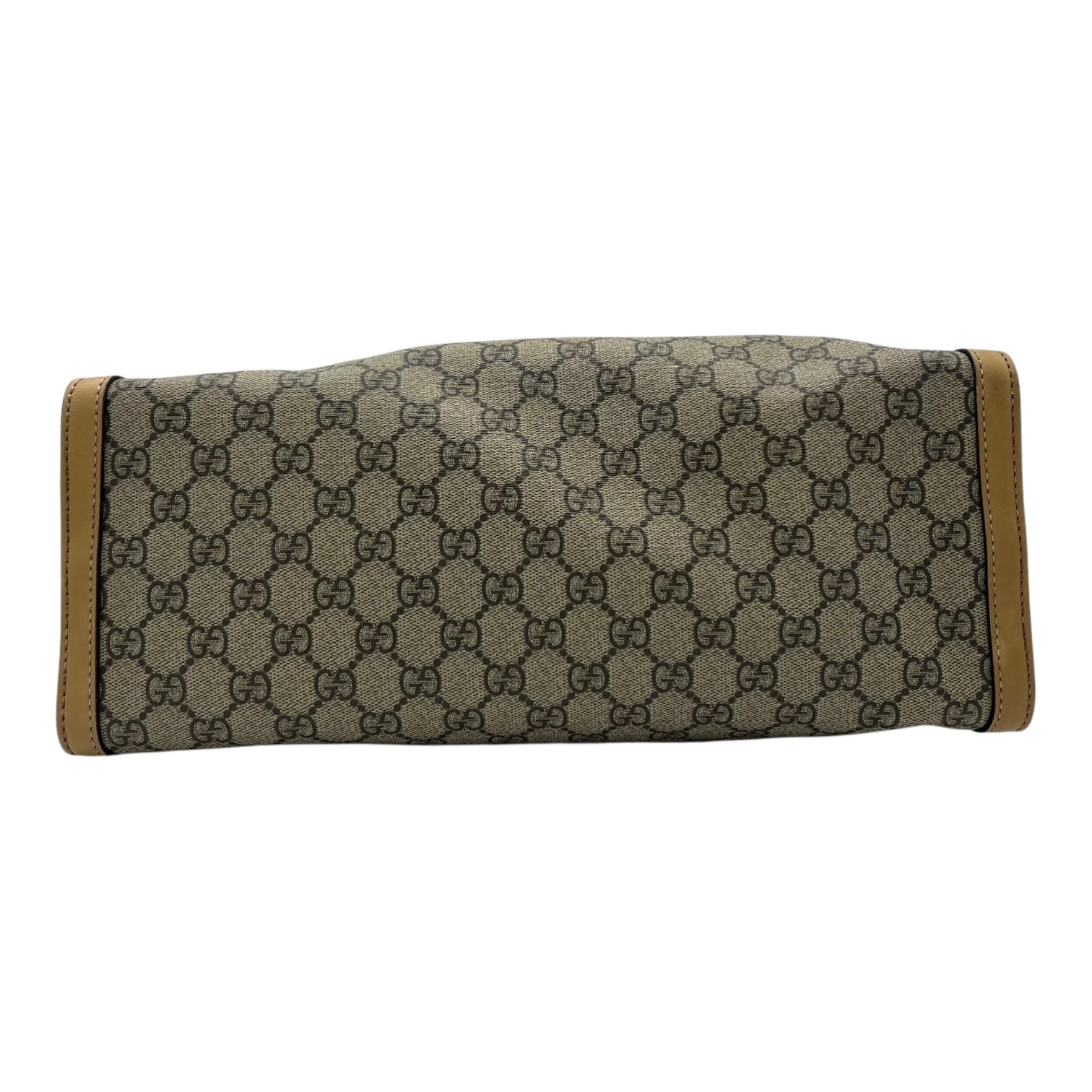 Padlock Tote Bag Beige in Coated Canvas, Gold hardware - Image 6