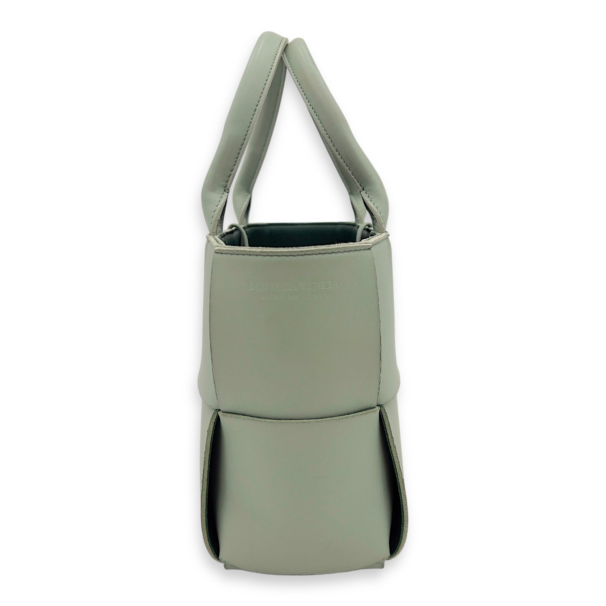 Arco Top Handle Bag Green in Lambskin - Image 4